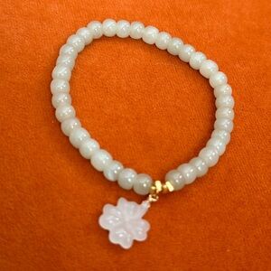 Hetian Jade Bracelet Clover Leaf